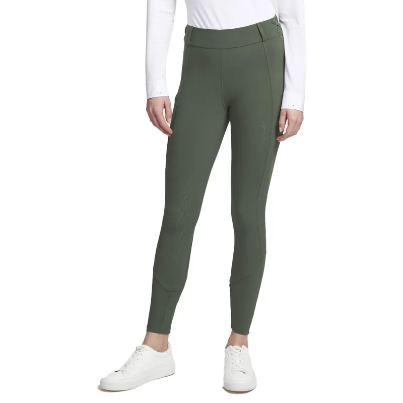 Samshield Tessa Knee Grip Womens Riding Tights - Avocado