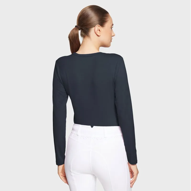 Samshield Tina Crystal Ladies Long Sleeve Tech Tee - Navy-1