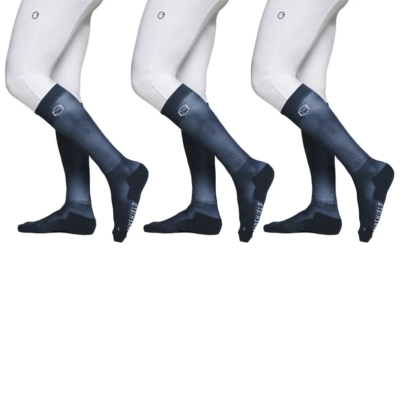 Samshield Balzane Women's Trio Pack Tall Riding Socks 3 Pack - Navy-1