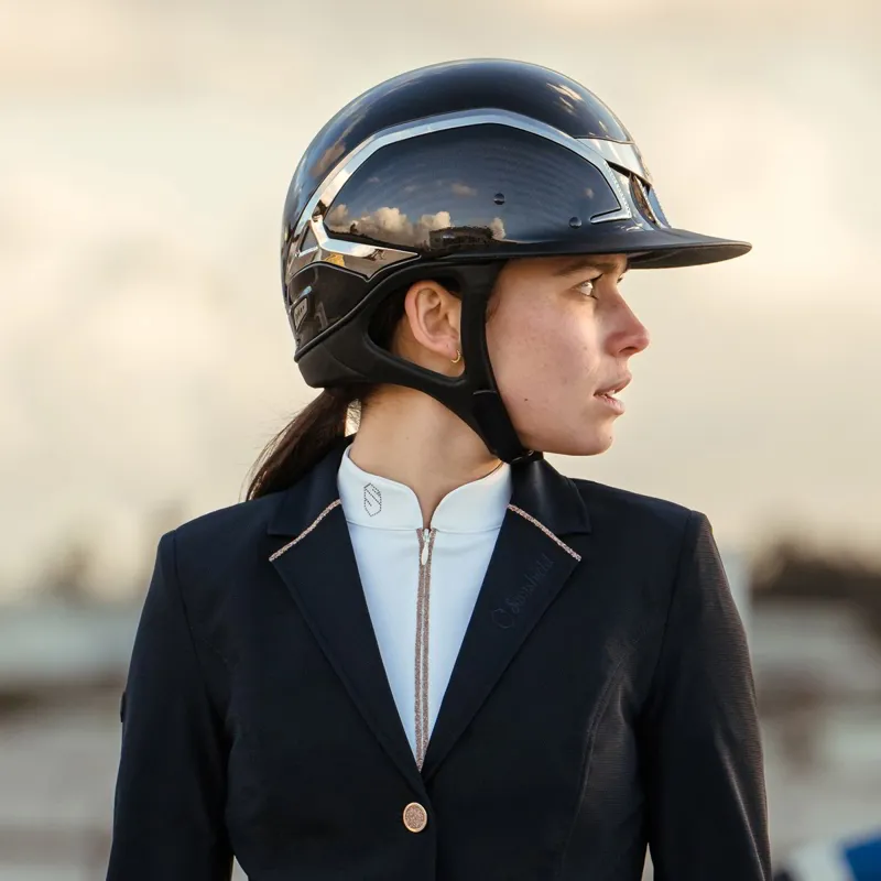 Samshield XJ Miss Riding Helmet - Glossy Black-2
