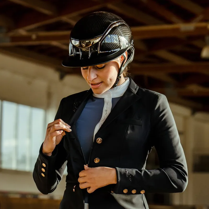 Samshield XJ Miss Riding Helmet - Glossy Black/Swarovski-5