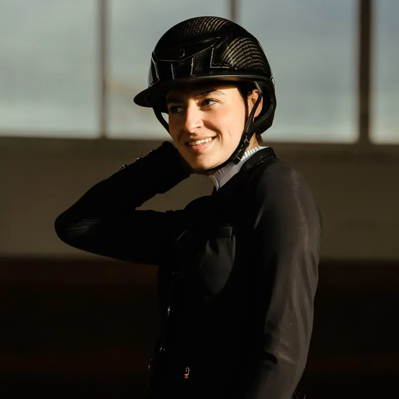 Samshield XJ Miss Riding Helmet - Glossy Black/Swarovski-6