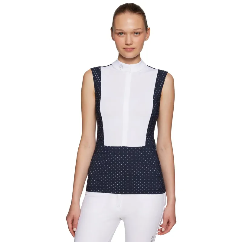 Samshield Yasmina Ladies Sleeveless Show Shirt - White Blazon