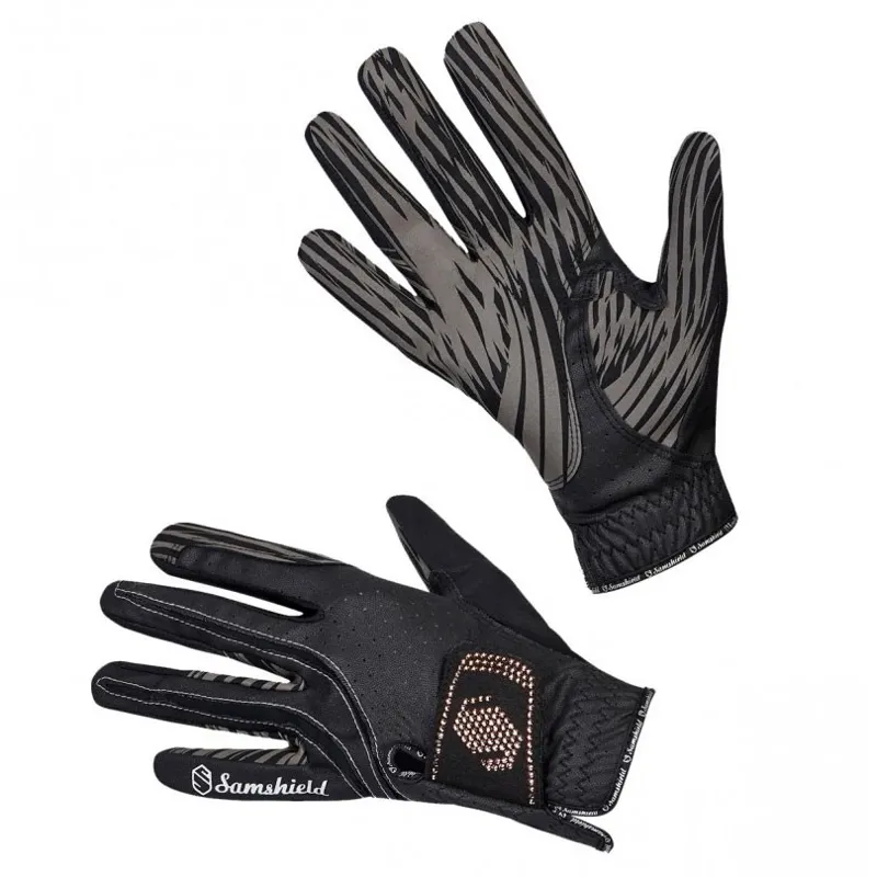 Samshield V-Skin Swarovski Riding Gloves - Black/Rose Gold