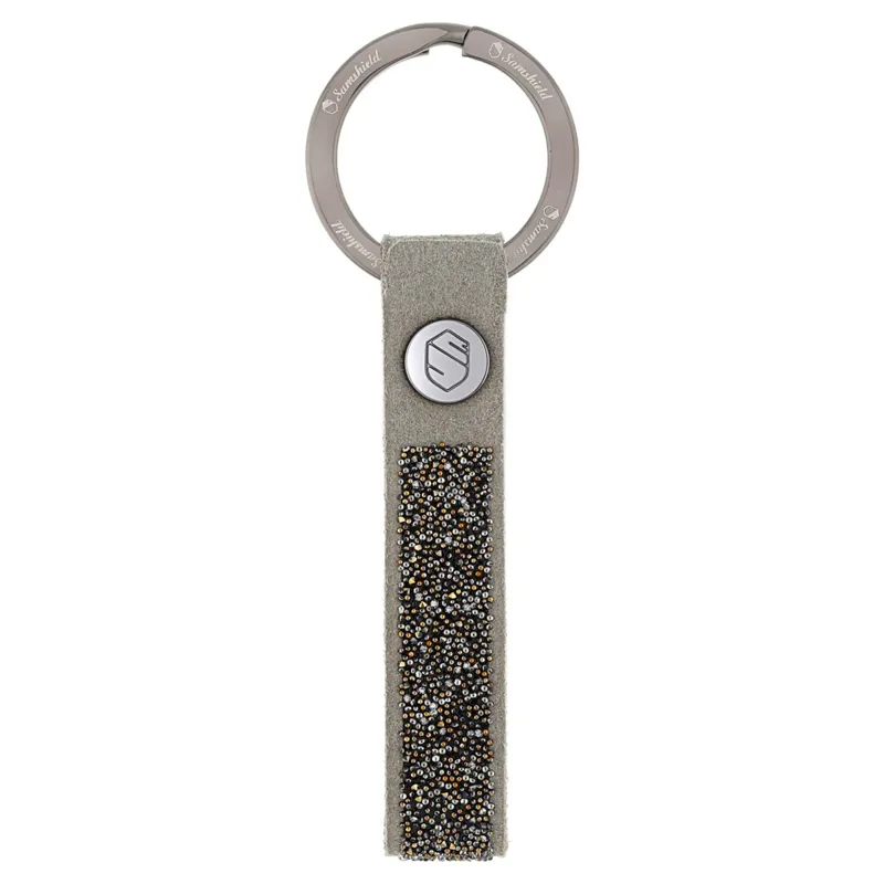 Samshield Crystal Fabric Keychain - Grey/Coffee