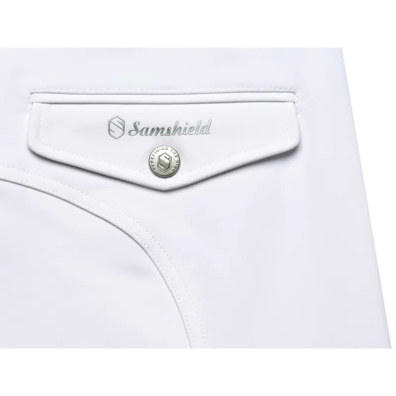 Samshield Marceau 2.0 Knee Grip Men's Competition Breeches - White-2