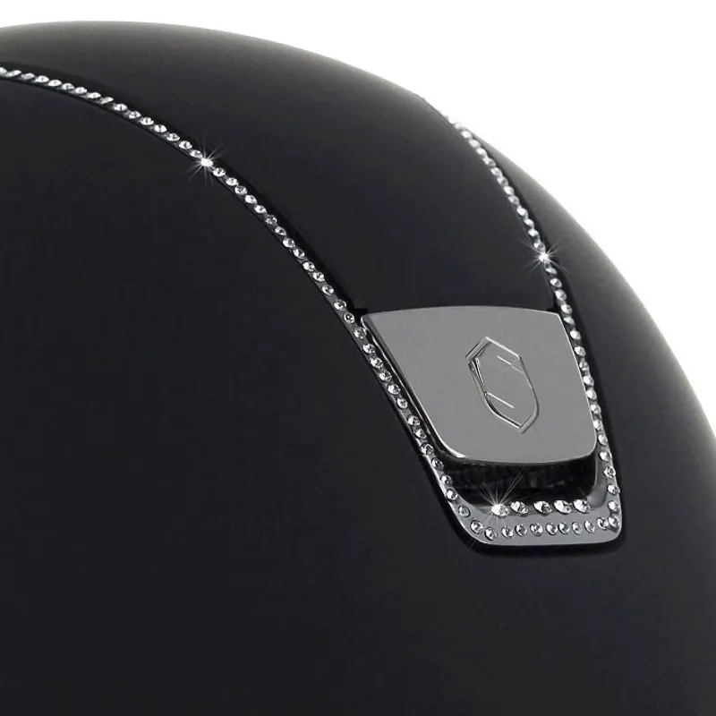 Samshield Shadowmatt 255 Crystal Trim Riding Helmet - Black-1