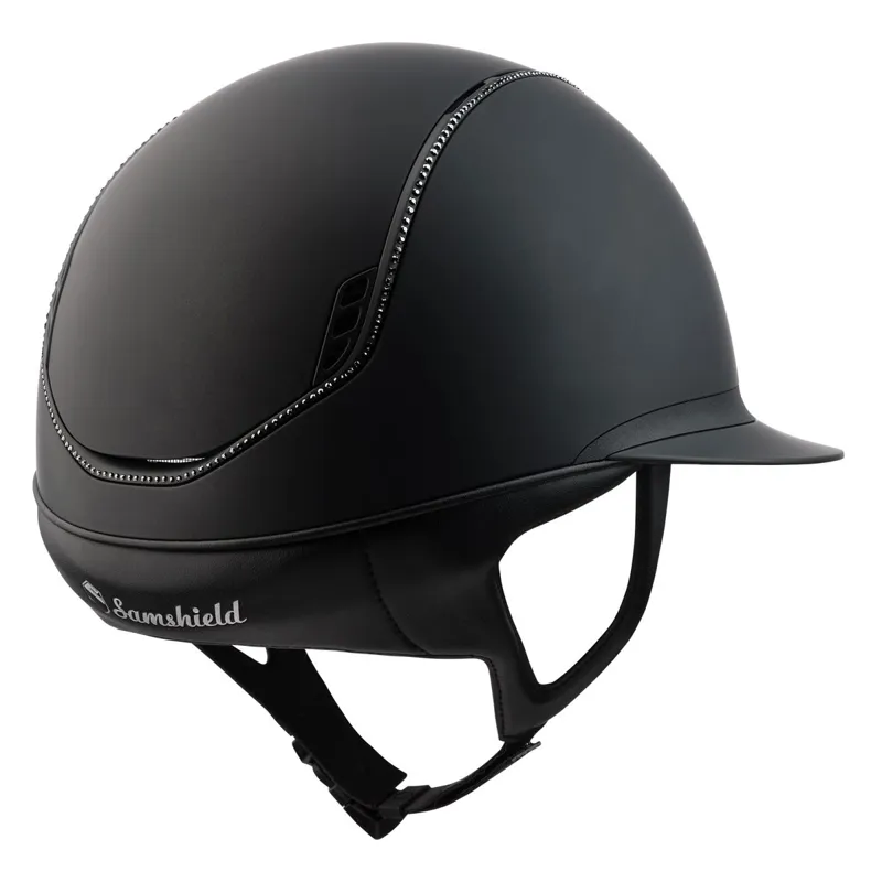 Samshield Miss Shield Shadowmatt 2.0 300 Crystal Riding Helmet - Black-1