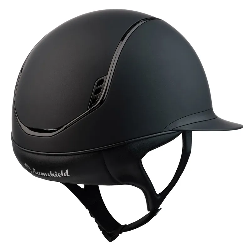 Samshield Miss Shield Shadowmatt 2.0 5 Crystal Riding Helmet - Black-1