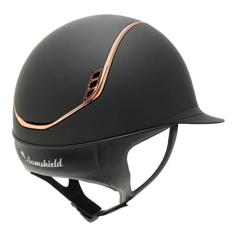 Samshield Miss Shield Shadowmatt 2.0 Chrome Helmet - Black/Rose Gold-1