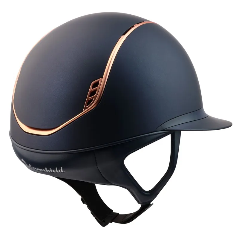 Samshield Miss Shield Shadowmatt 2.0 Matt Trim Helmet - Blue/Rose Gold-1