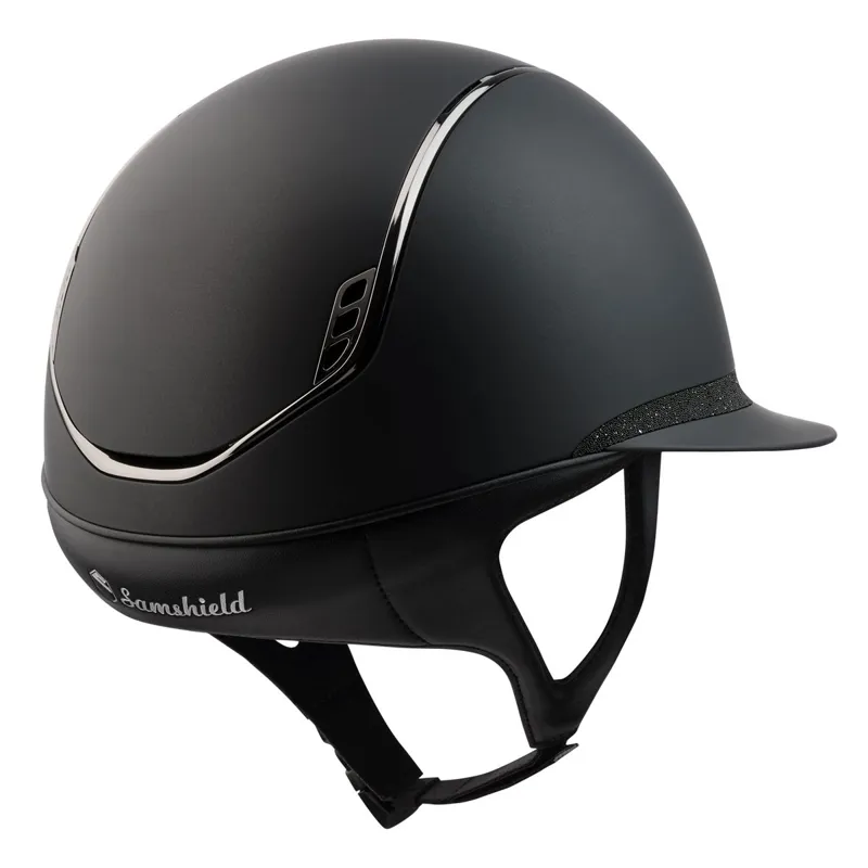 Samshield Miss Shield Shadowmatt 2.0 Crystal Fabric Blason Helmet - Black-1