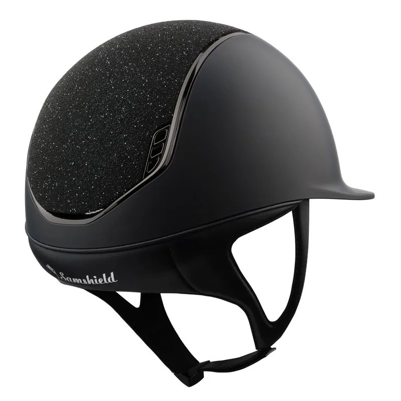 Samshield Shadowmatt 2.0 Crystal Fabric Top Riding Helmet - Black-1