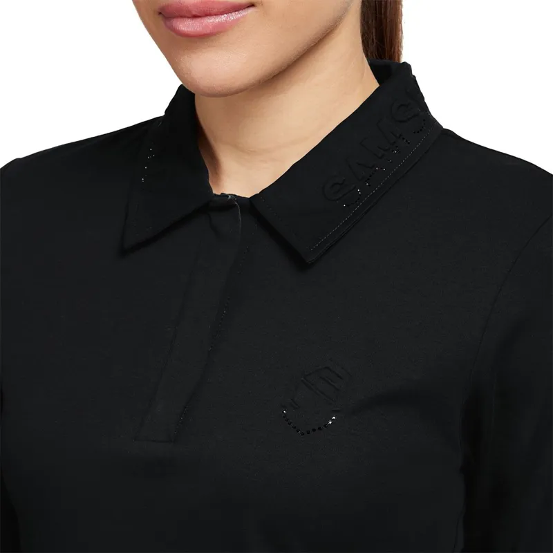 Samshield Lucie Women's Long Sleeve Polo - Black-2