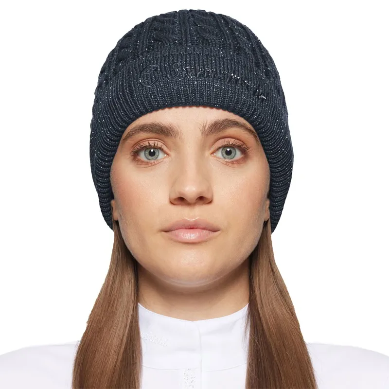 Samshield Mira Crystal Beanie - Navy Silver Lurex
