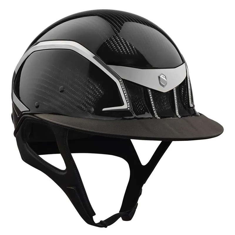 Samshield XJ Miss Riding Helmet - Glossy Black/Swarovski