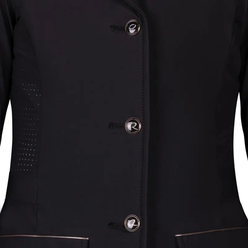 QHP Sariah Junior Girls Show Coat - Black-5