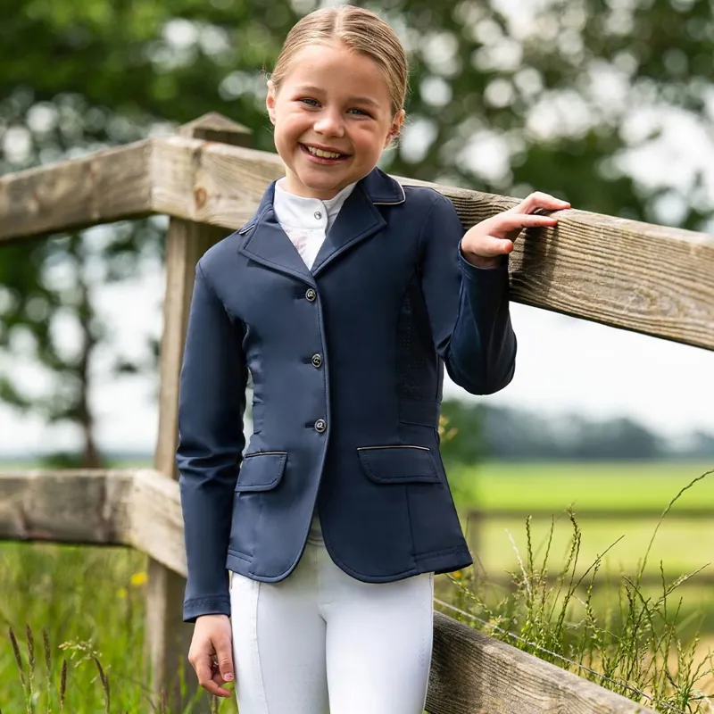 QHP Sariah Junior Girls Show Coat - Navy-9