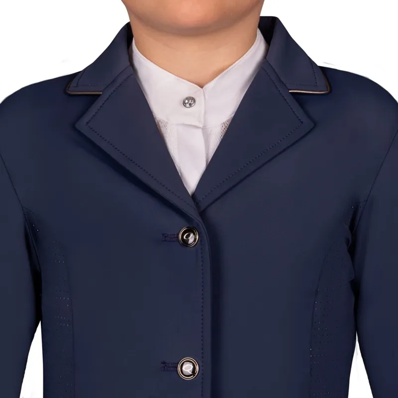 QHP Sariah Junior Girls Show Coat - Navy-3