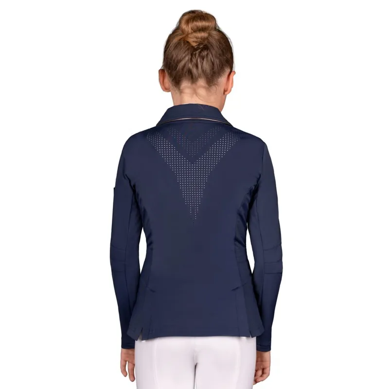 QHP Sariah Junior Girls Show Coat - Navy-1