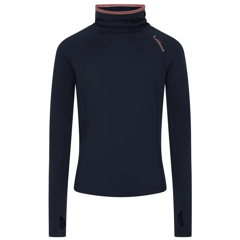 LeMieux Young Rider Savannah Junior Snood Base Layer - Navy-2