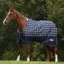 Saxon Defiant 600D Standard Neck 200g Turnout Blanket - Navy Plaid