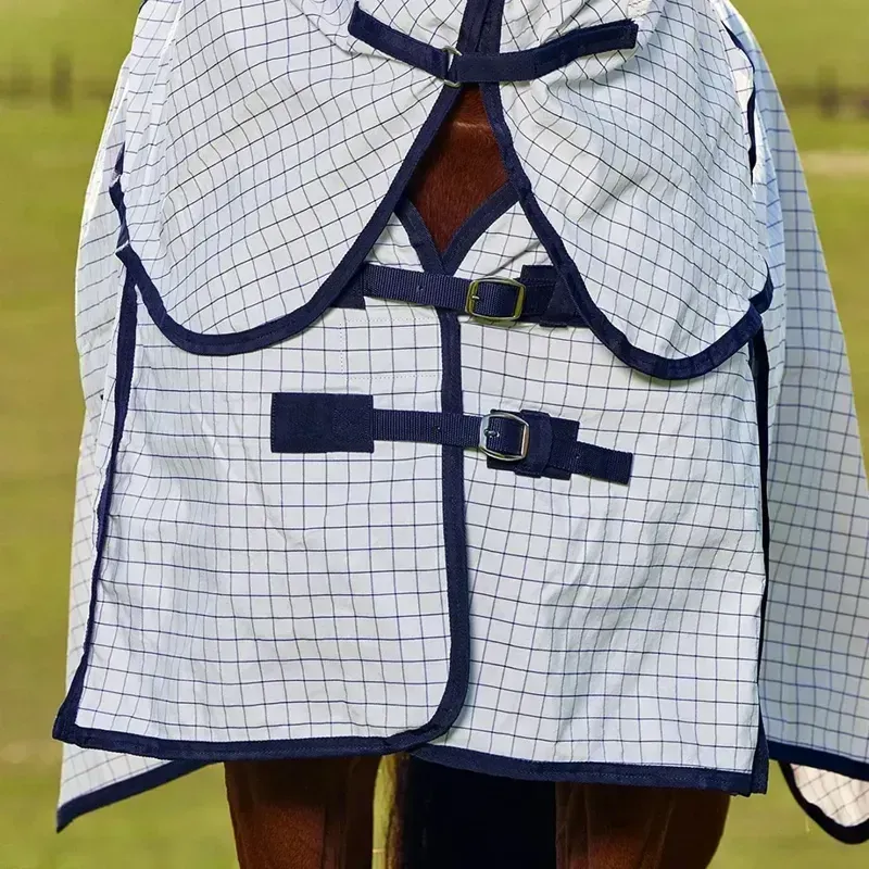 Saxon Kool Coat Classic Combo Neck Sheet - White/Navy-2