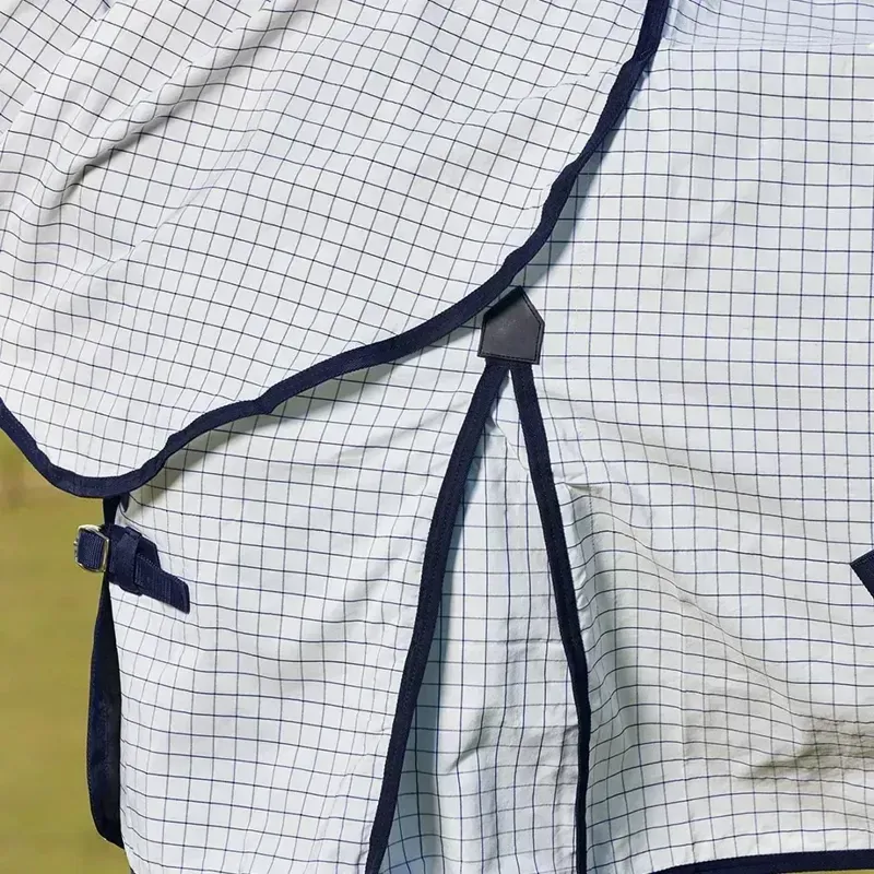 Saxon Kool Coat Classic Combo Neck Sheet - White/Navy-3