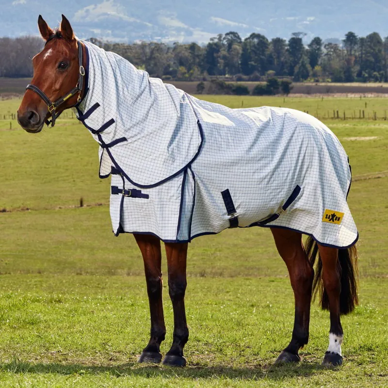 Saxon Kool Coat Classic Combo Neck Sheet - White/Navy