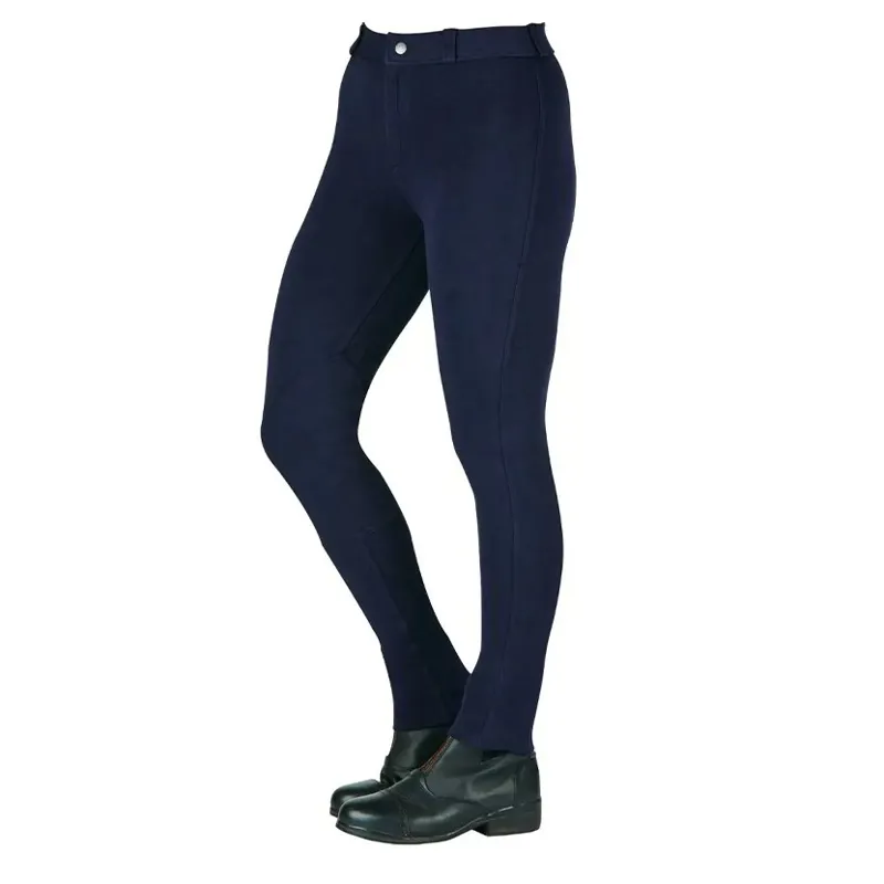 Saxon Warm Up II Zip Front Junior Jodhpurs - Navy