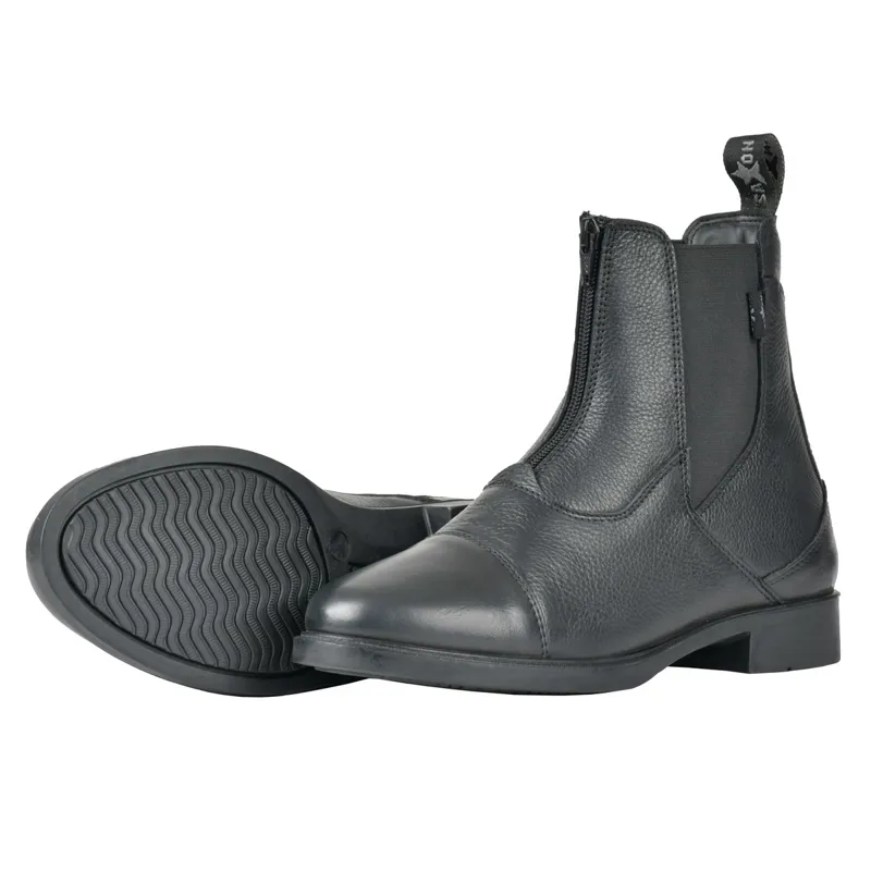 Saxon Allyn Zip Junior Paddock Boots - Black