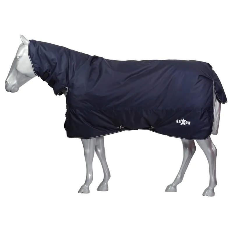 Saxon Defiant 600D Combo 300g Turnout Blanket - Navy/White-1