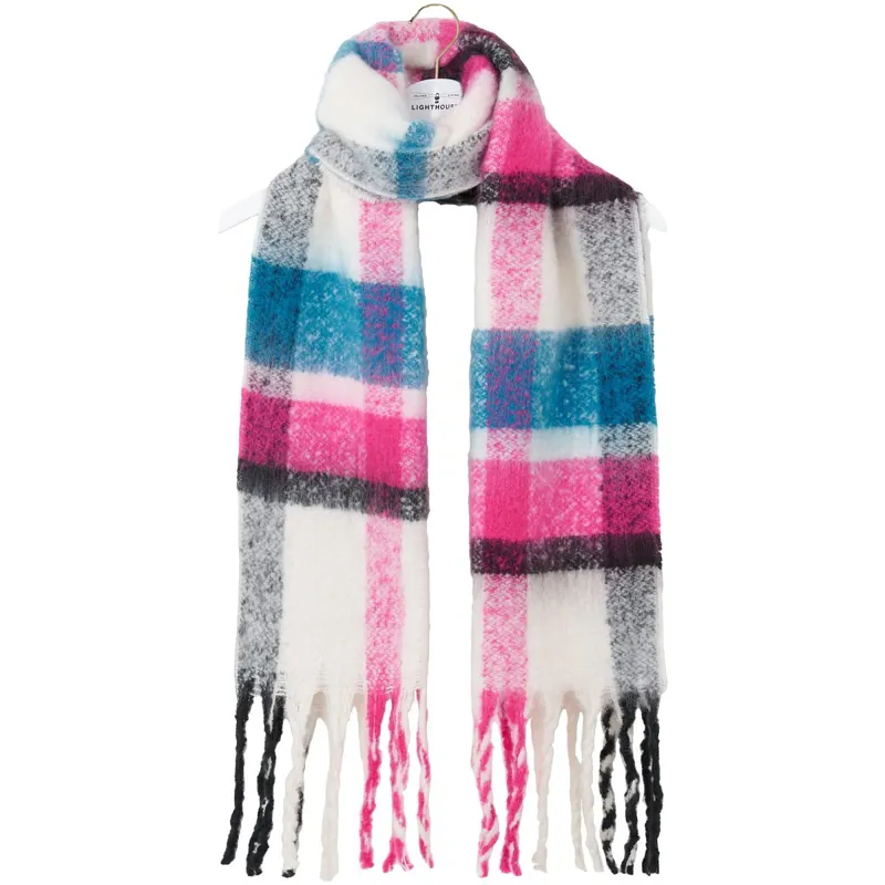 Lighthouse Ladies Scarf - Rust/Pink/Navy-1