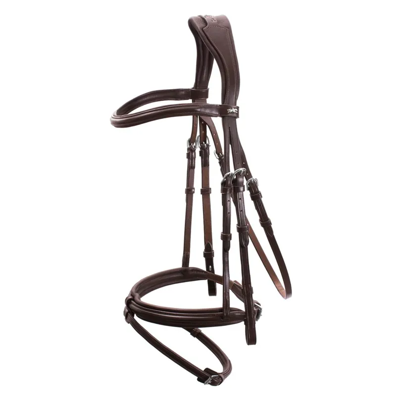 Schockemohle Tokyo Select Removable Flash Bridle - Espresso/Silver-1