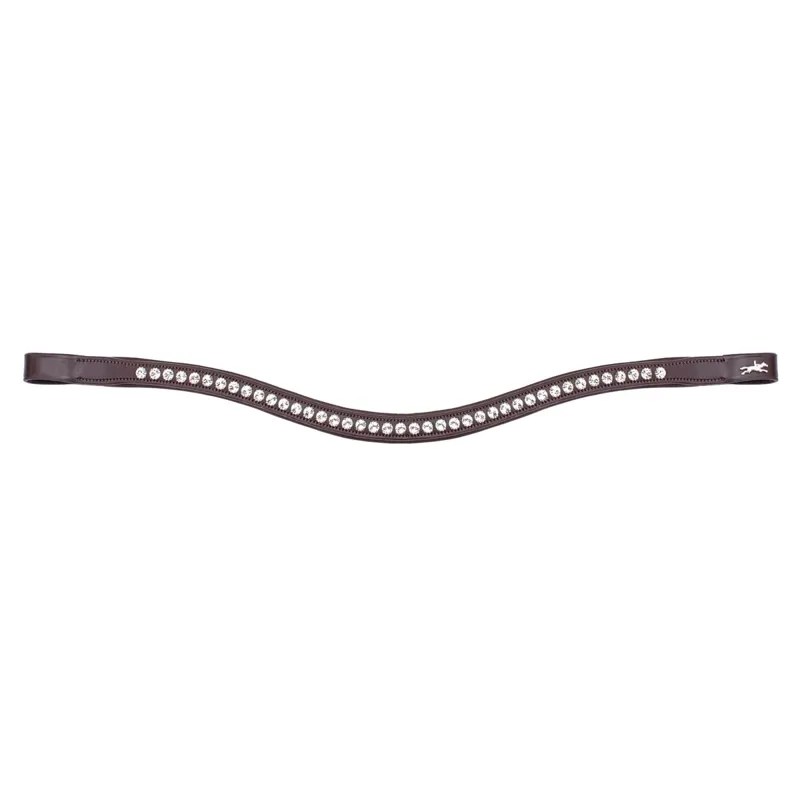 Schockemohle Crystal Select Browband - Espresso/Silver-1
