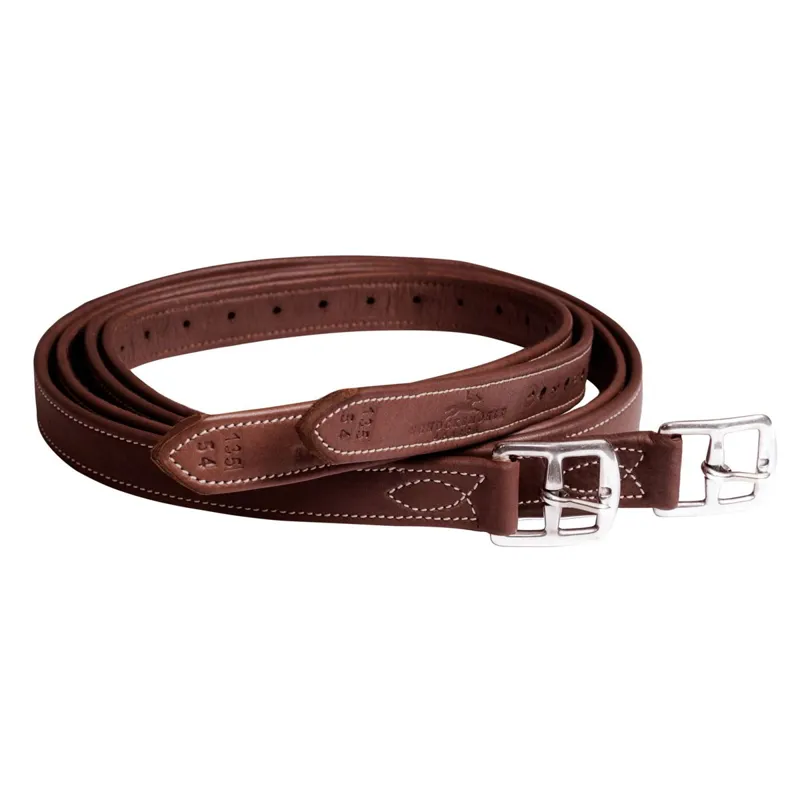 Schockemohle Chantilly Stirrup Leathers - Royal Oak/Cream-1