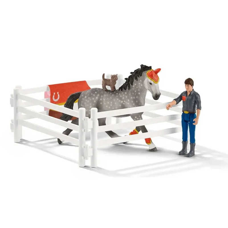 Schleich Mias Vaulting Riding Toy Set-2