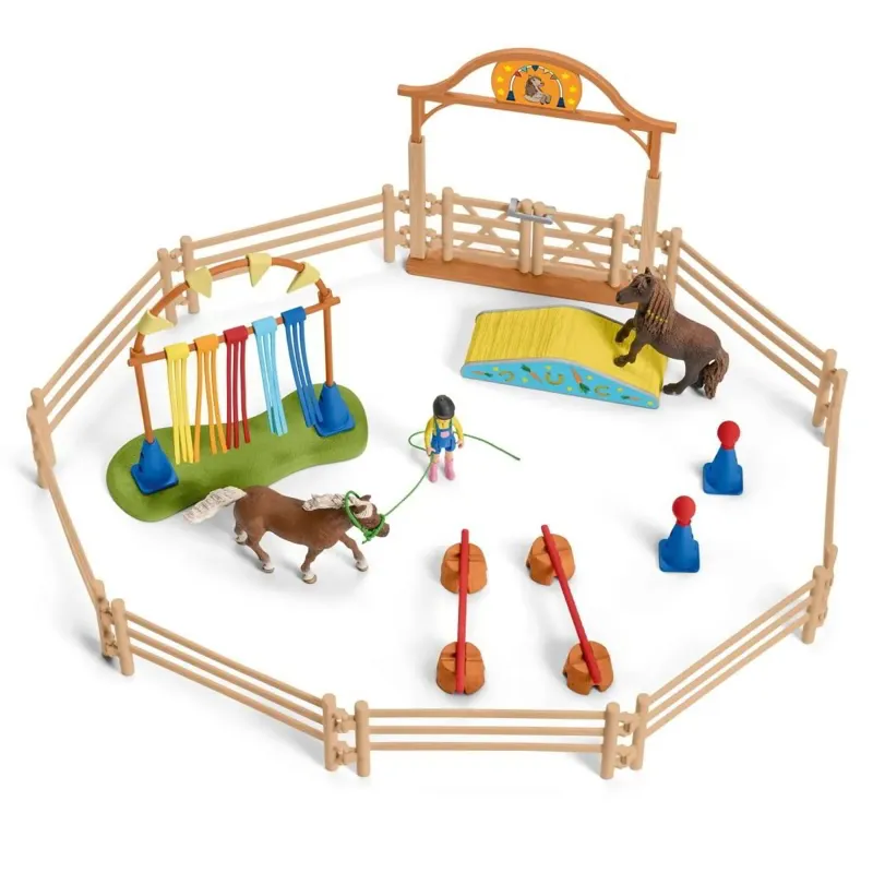 Schleich Pony Agility Training Toy Set-1
