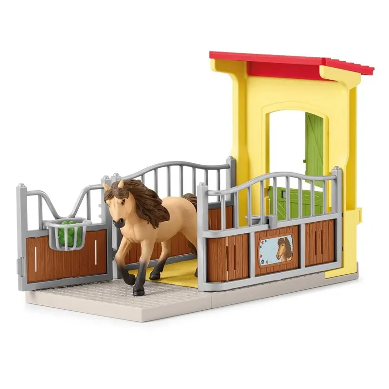 Schleich Stable with Icelandic Pony Stallion Toy Set