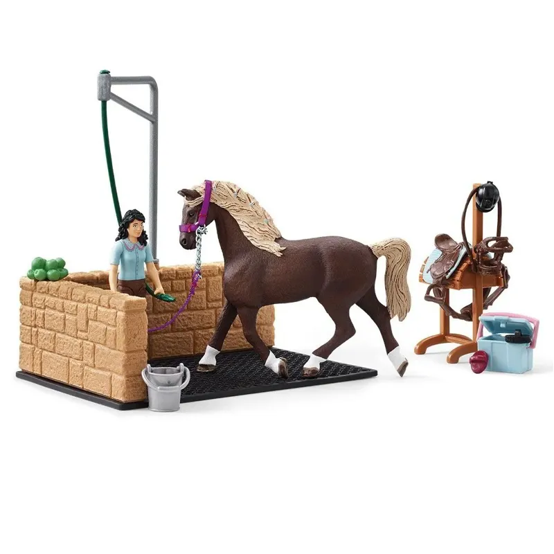 Schleich Washing Area with Emily and Luna Toy Set