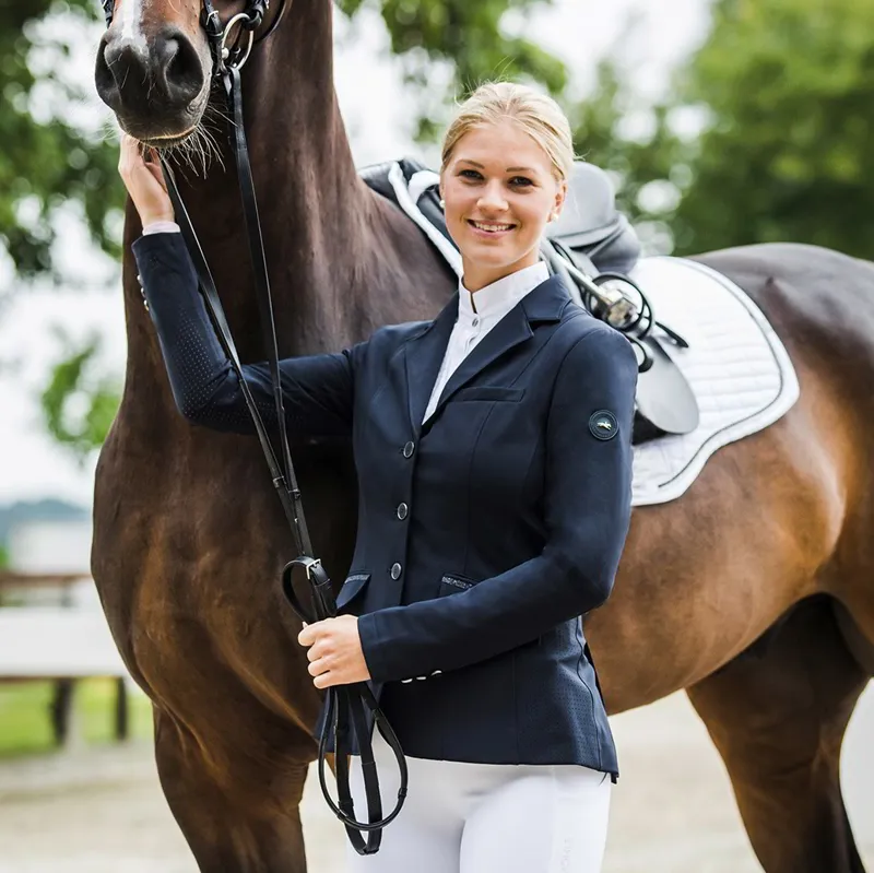 Schockemohle Amelie Style Women's Show Coat - Dark Blue-4