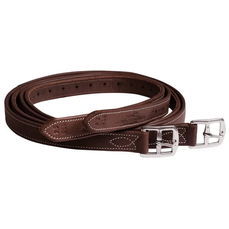 Schockemohle Chantilly Stirrup Leathers - Espresso/Cream-1