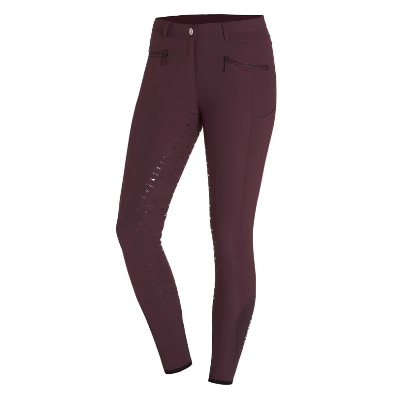 Schockemohle Winter Juliana Style Full Grip Womens Breeches - Wine