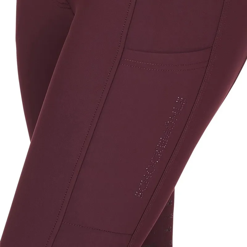 Schockemohle Winter Juliana Style Full Grip Womens Breeches - Wine-2
