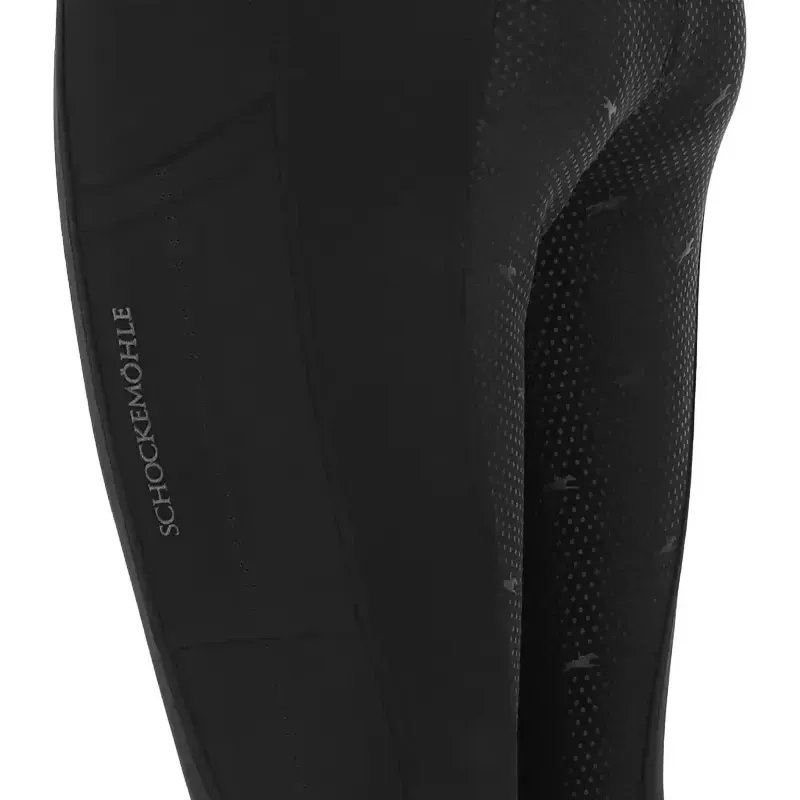 Schockemohle Air Sporty Women's Full Grip Riding Tights - Dark Grey-4