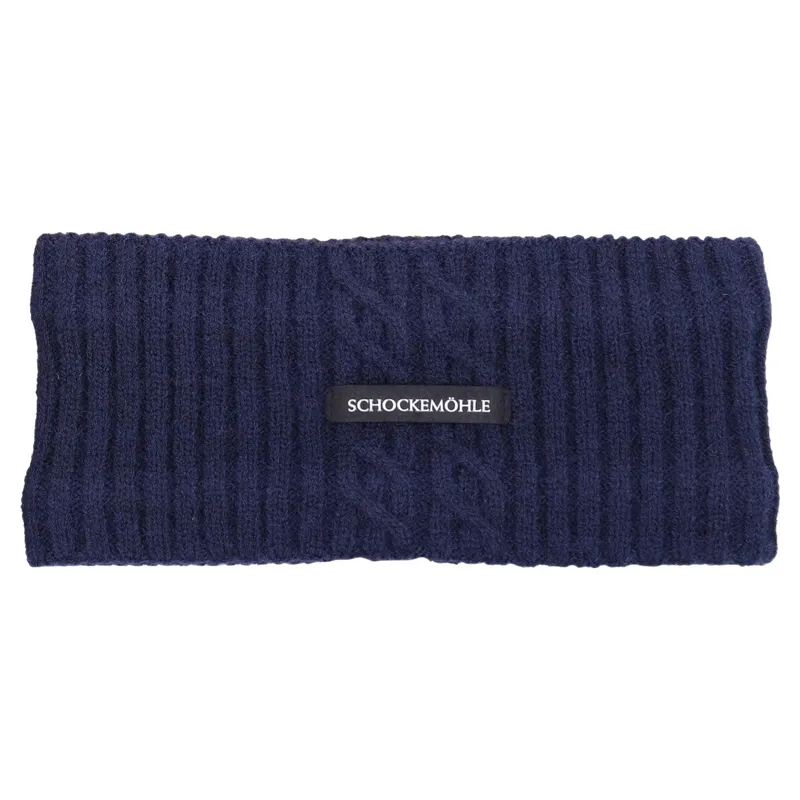 Schockemohle Braided Fleece Headband - Dark Navy