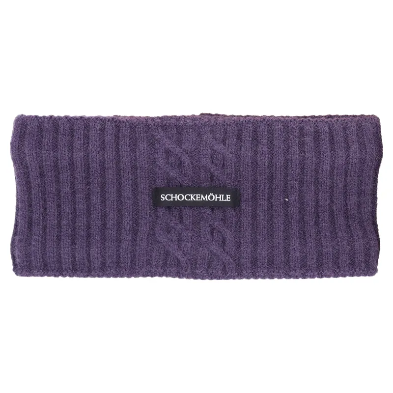 Schockemohle Braided Fleece Headband - Dark Purple