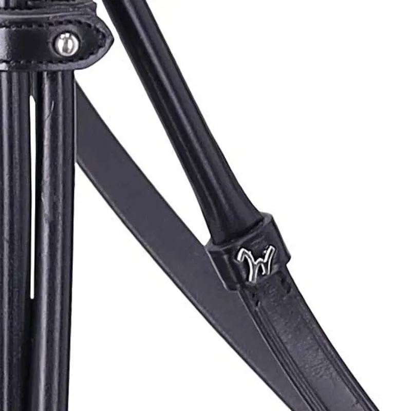 Schockemohle Isabell Werth Bella Rose Double Bridle - Black/White-4
