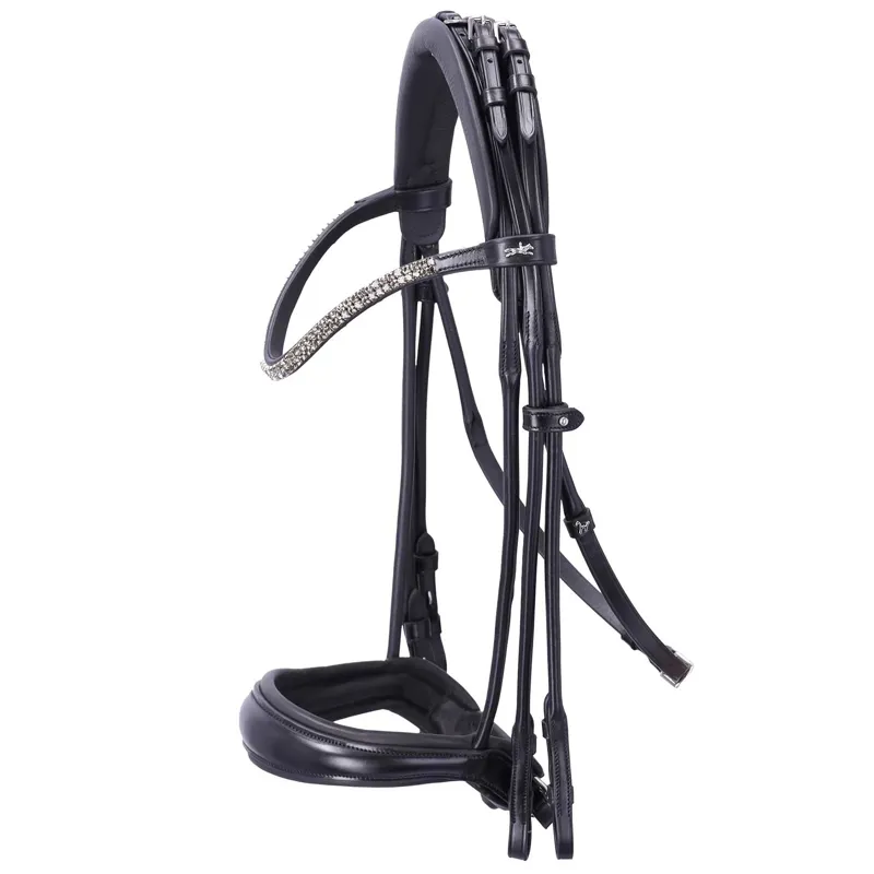 Schockemohle Isabell Werth Bella Rose Double Bridle - Black/Silver