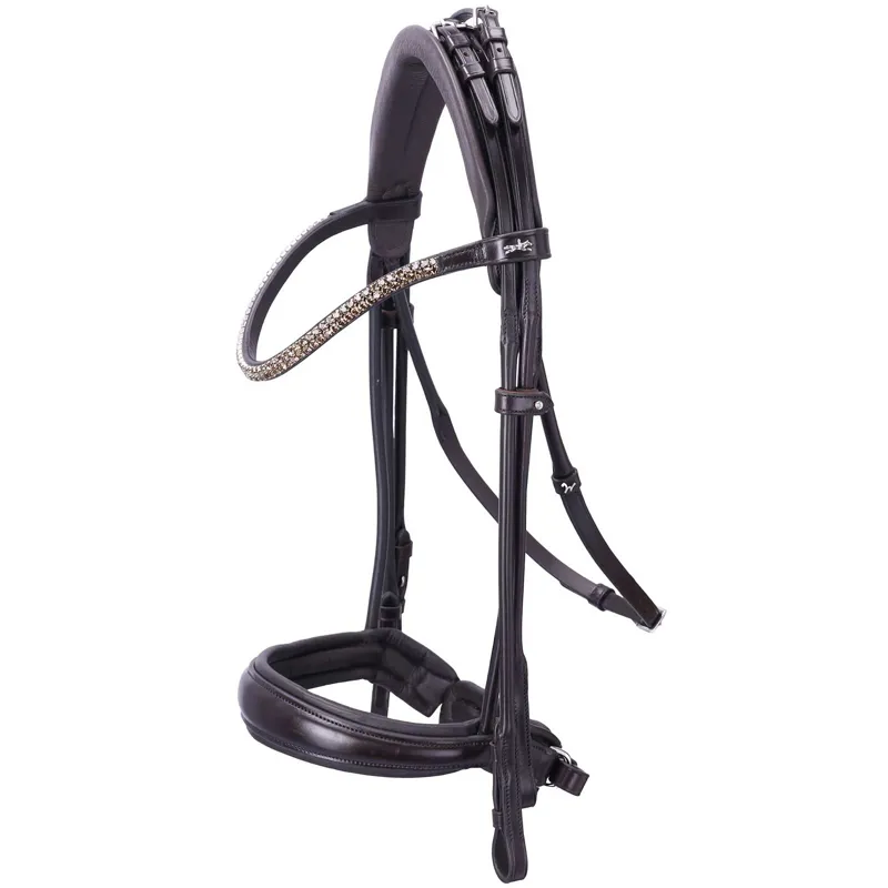 Schockemohle Isabell Werth Bella Rose Double Bridle - Espresso/Silver